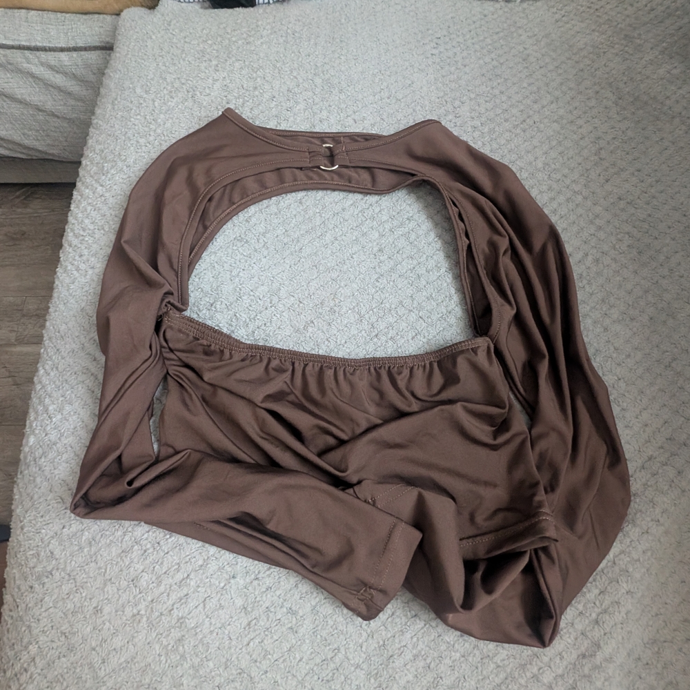 SHEIN Brown Crop Top